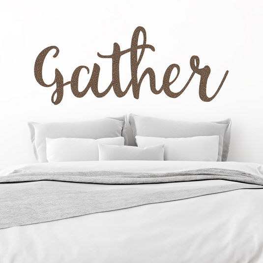 Gather Metal Sign | Gather Sign | Cursive Metal Sign | Family Room Decor | Gather Sign Metal | Gather Word Art | Metal Word Art