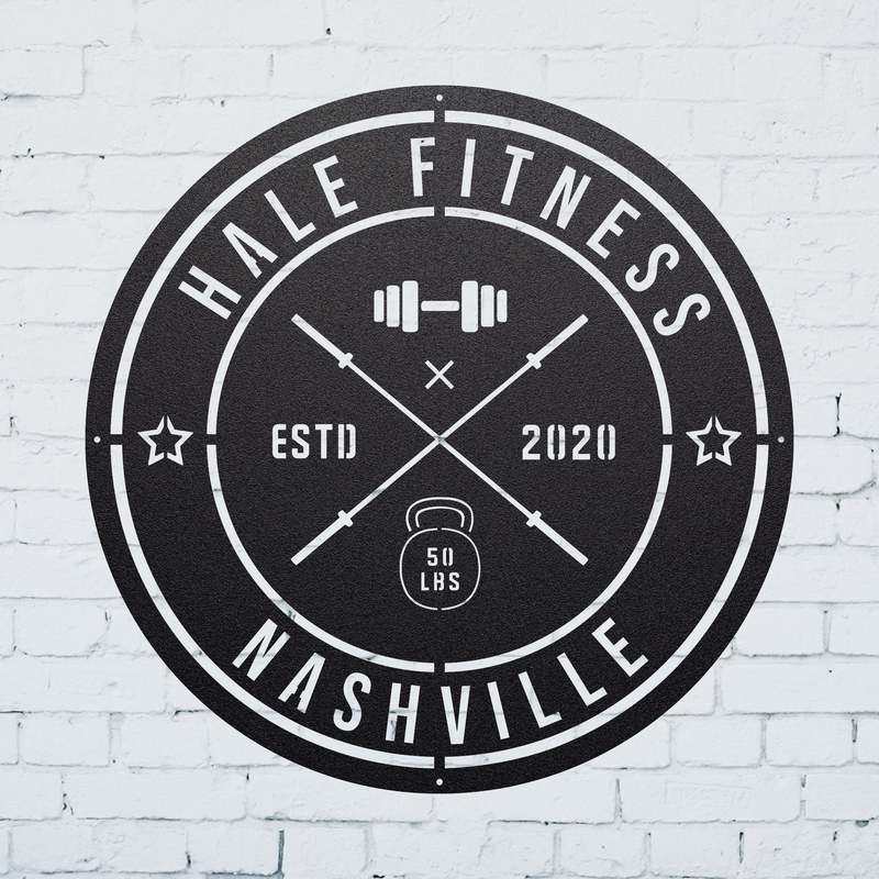 Load image into Gallery viewer, Weight Plate Gym Sign
