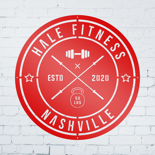 Weight Plate Gym Sign