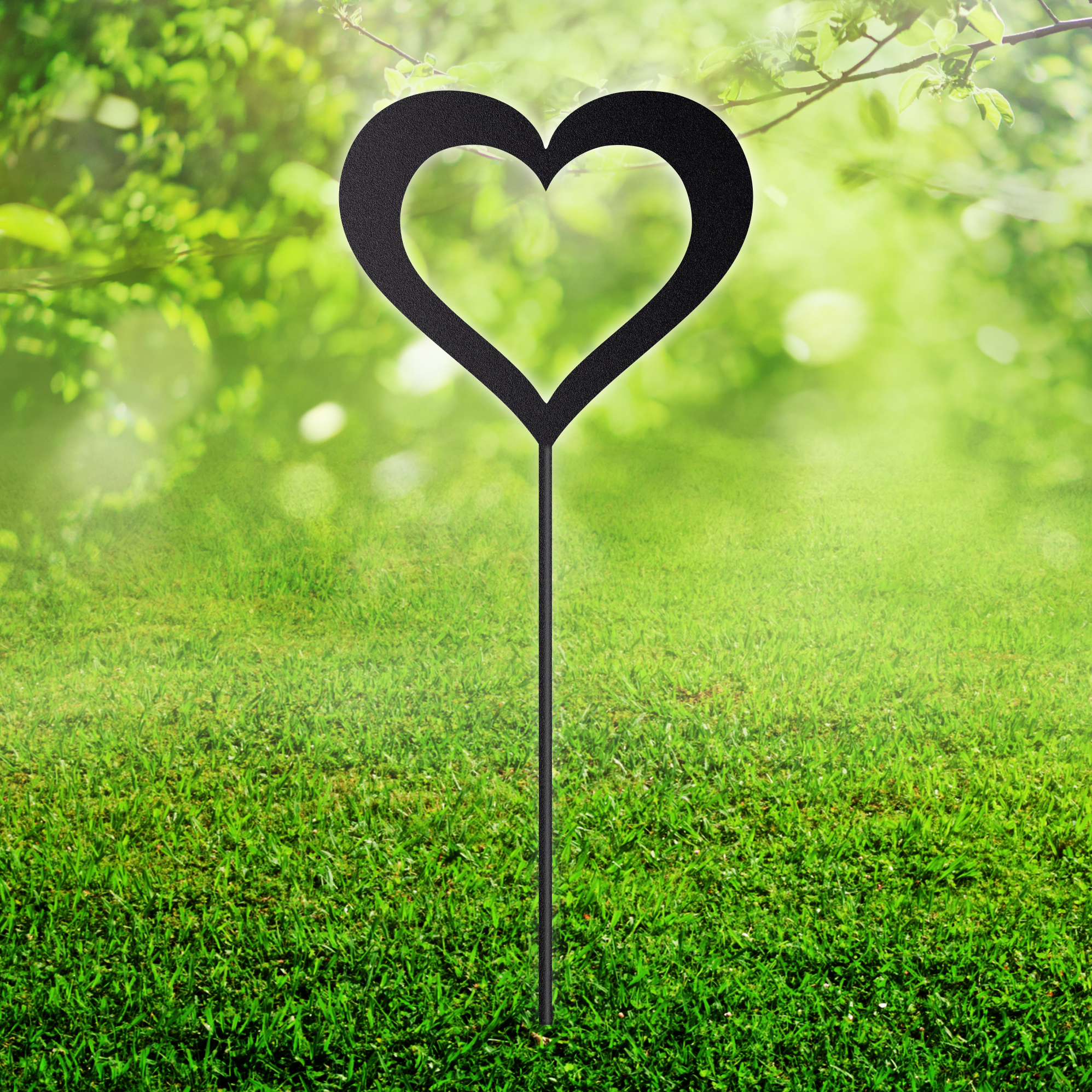 Heart Garden Stake | Metal Heart Garden Stake | Steel Garden Stake | S ...