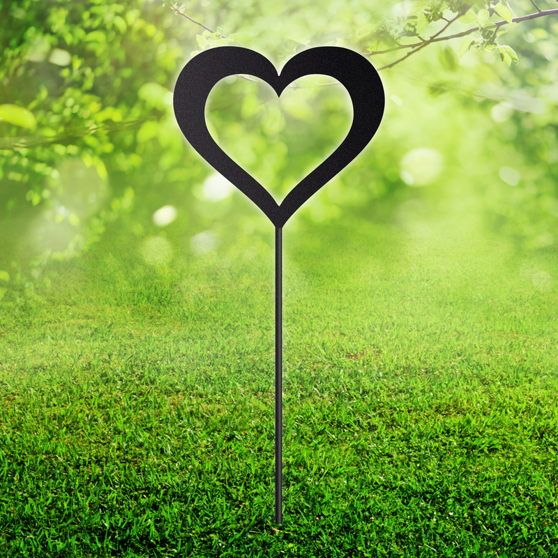 Load image into Gallery viewer, Heart Garden Stake | Metal Heart Garden Stake | Steel Garden Stake | Steel Gardening Décor | Heart
