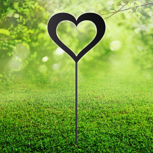 Heart Garden Stake | Metal Heart Garden Stake | Steel Garden Stake | Steel Gardening Décor | Heart