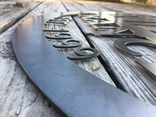 Circle Farm Sign With Image