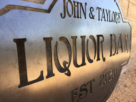 Vintage Metal Bar Sign