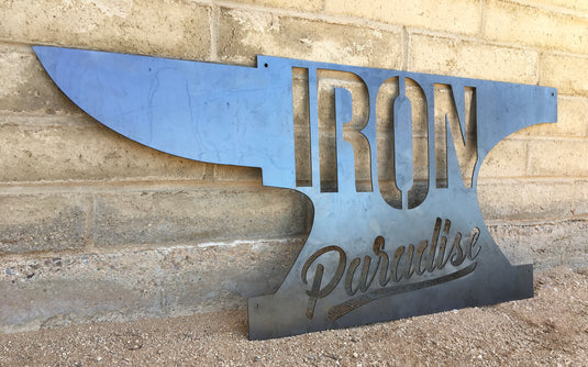 Iron Paradise Metal Gym Sign