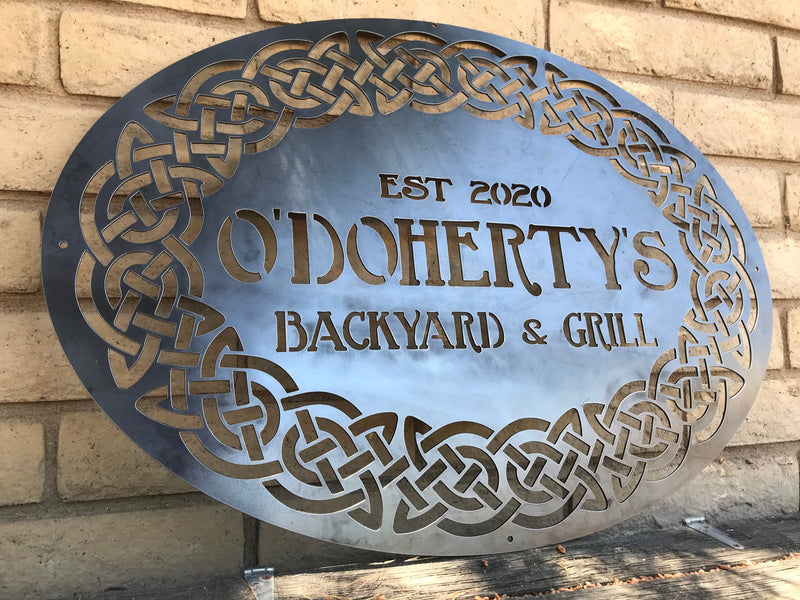 Load image into Gallery viewer, Personalized Bar Sign | Home Bar sign | Custom Pub Sign | Outdoor Last Name Patio Decor  | Man Cave | Clubhouse Wall Art
