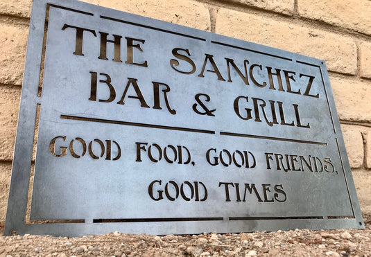 Personalized Bar Sign | Home Bar sign | Custom Pub Sign | Outdoor Last Name Patio Decor  | Man Cave | Clubhouse Wall Art