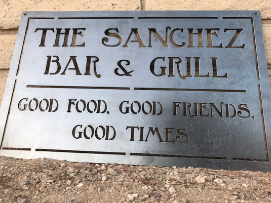 Personalized Bar Sign | Home Bar sign | Custom Pub Sign | Outdoor Last Name Patio Decor  | Man Cave | Clubhouse Wall Art