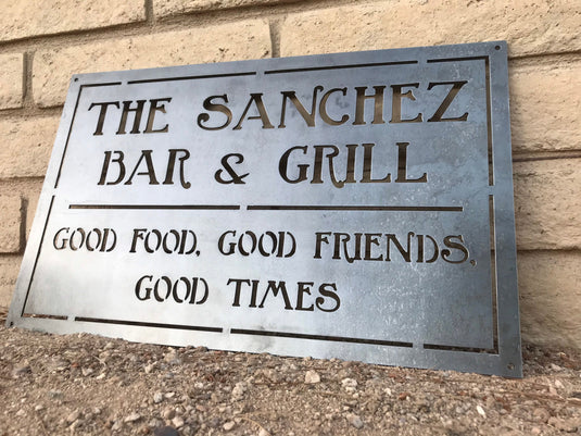 Personalized Bar Sign | Home Bar sign | Custom Pub Sign | Outdoor Last Name Patio Decor  | Man Cave | Clubhouse Wall Art