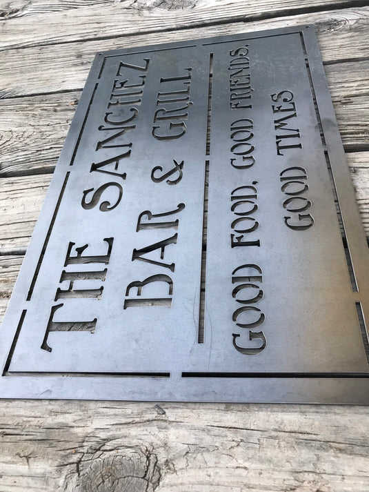 Personalized Bar Sign | Home Bar sign | Custom Pub Sign | Outdoor Last Name Patio Decor  | Man Cave | Clubhouse Wall Art