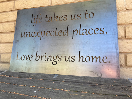 Personalized Metal Quote Sign | Inspirational Word Sign | Quote Sign | Home Quote Sign | Metal Wall Art | Love Quote Sign