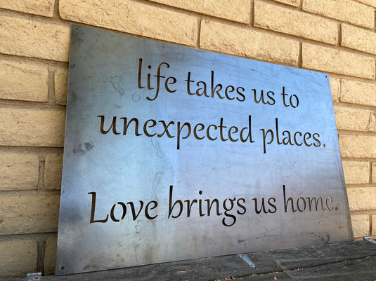 Personalized Metal Quote Sign | Inspirational Word Sign | Quote Sign | Home Quote Sign | Metal Wall Art | Love Quote Sign