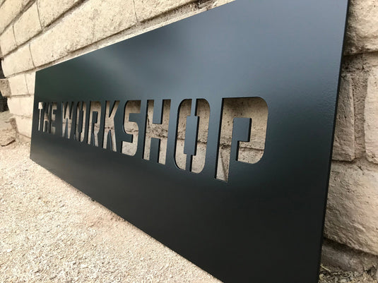 Custom Metal Sign | Personalized Workshop Sign | Garage | Workshop Man Cave Decor | Large