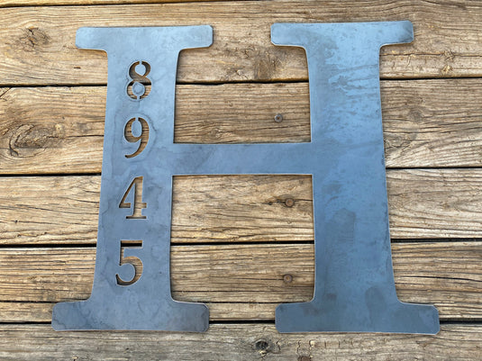 Custom Metal Address Sign | Metal Sign | Personalized Metal Address Sign | Last Name Letter Address Sign | Address Sign |