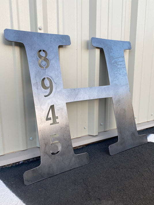Custom Metal Address Sign | Metal Sign | Personalized Metal Address Sign | Last Name Letter Address Sign | Address Sign |