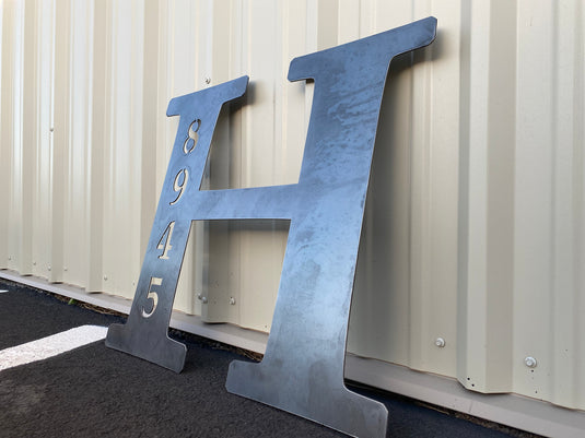 Custom Metal Address Sign | Metal Sign | Personalized Metal Address Sign | Last Name Letter Address Sign | Address Sign |