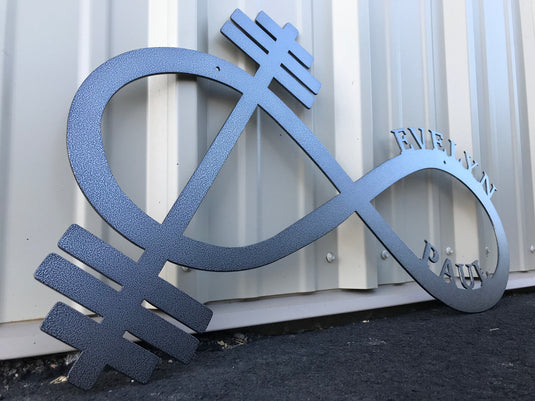 Personalized Infinity Gym | Personalized Gym Sign | Gym Sign | Infinity barbell | Metal Infinity Sign
