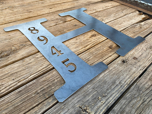 Custom Metal Address Sign | Metal Sign | Personalized Metal Address Sign | Last Name Letter Address Sign | Address Sign |