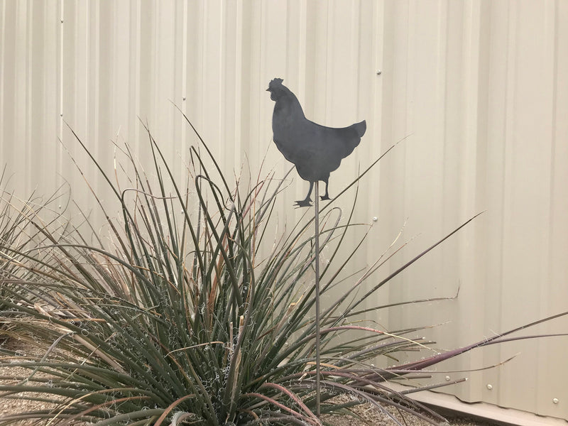 Load image into Gallery viewer, Chicken Garden Stake | Metal Chicken Garden Stake | Steel Gardening Décor | Chicken | Garden |
