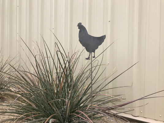 Chicken Garden Stake | Metal Chicken Garden Stake | Steel Gardening Décor | Chicken | Garden |
