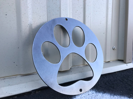 Metal Family Dog Sign | Metal Dog Sign | Front Porch Sign | Paw Sign | Metal Paw Prints Sign |