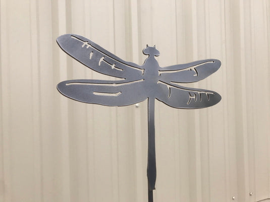 Dragonfly Garden Stake | Metal Dragonfly Garden Stake | Steel Garden Stake | Steel Gardening Décor | Dragonfly