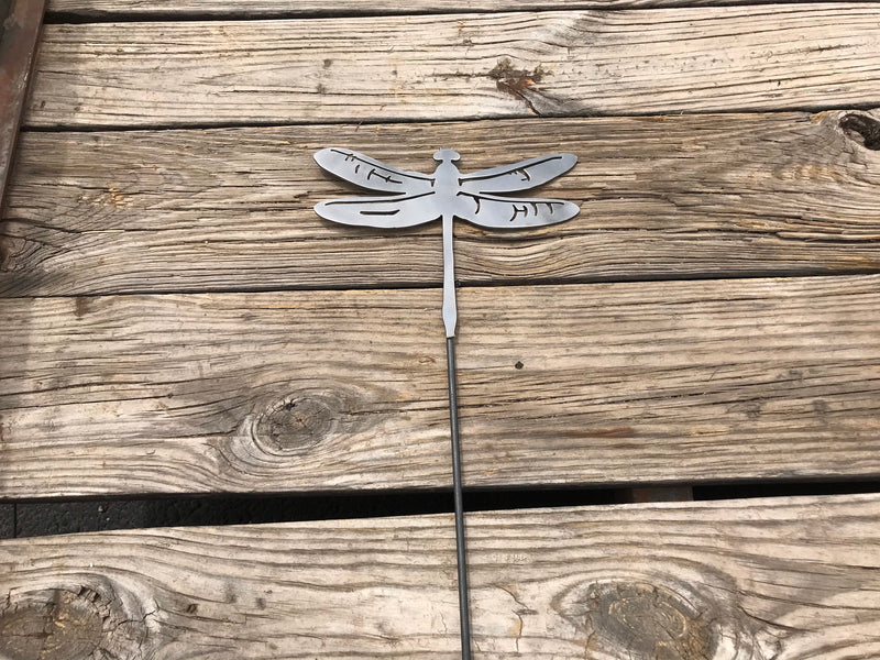 Load image into Gallery viewer, Dragonfly Garden Stake | Metal Dragonfly Garden Stake | Steel Garden Stake | Steel Gardening Décor | Dragonfly
