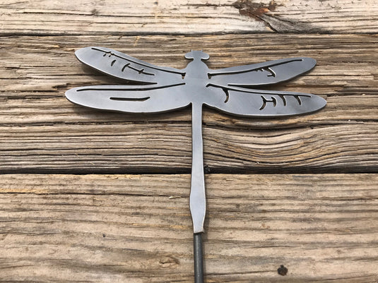 Dragonfly Garden Stake | Metal Dragonfly Garden Stake | Steel Garden Stake | Steel Gardening Décor | Dragonfly