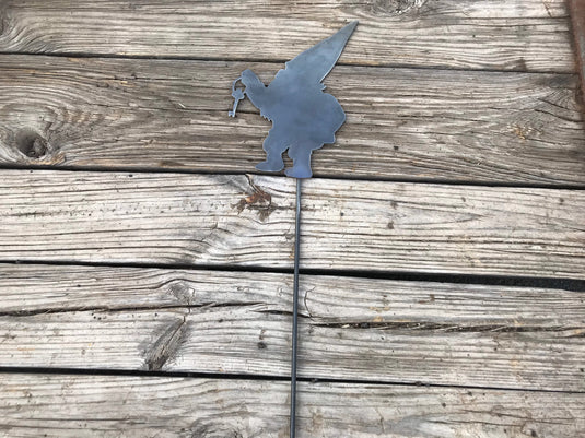 Gnome Garden Stake | Metal Gnome Garden Stake | Steel Garden Stake | Steel Gardening Décor | Garden Gnome