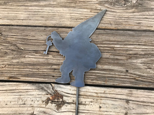 Gnome Garden Stake | Metal Gnome Garden Stake | Steel Garden Stake | Steel Gardening Décor | Garden Gnome