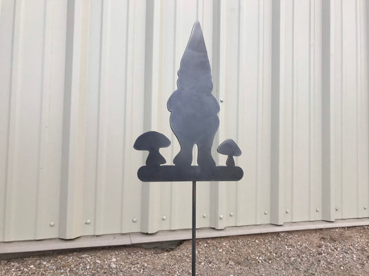 Gnome Garden Stake | Metal Gnome Garden Stake | Steel Garden Stake | Steel Gardening Décor | Garden Gnome