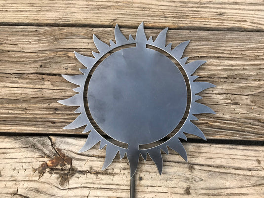 Sun Garden Stake | Metal Sun Garden Stake | Steel Garden Stake | Steel Gardening Décor | Sun