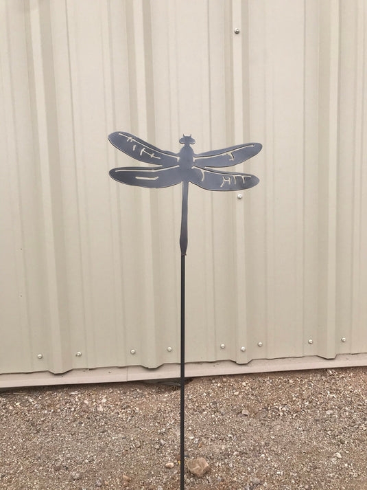Dragonfly Garden Stake | Metal Dragonfly Garden Stake | Steel Garden Stake | Steel Gardening Décor | Dragonfly