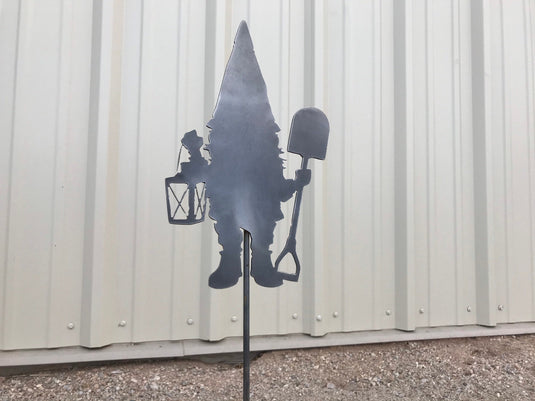 Gnome Garden Stake | Metal Gnome Garden Stake | Steel Garden Stake | Steel Gardening Décor | Garden Gnome