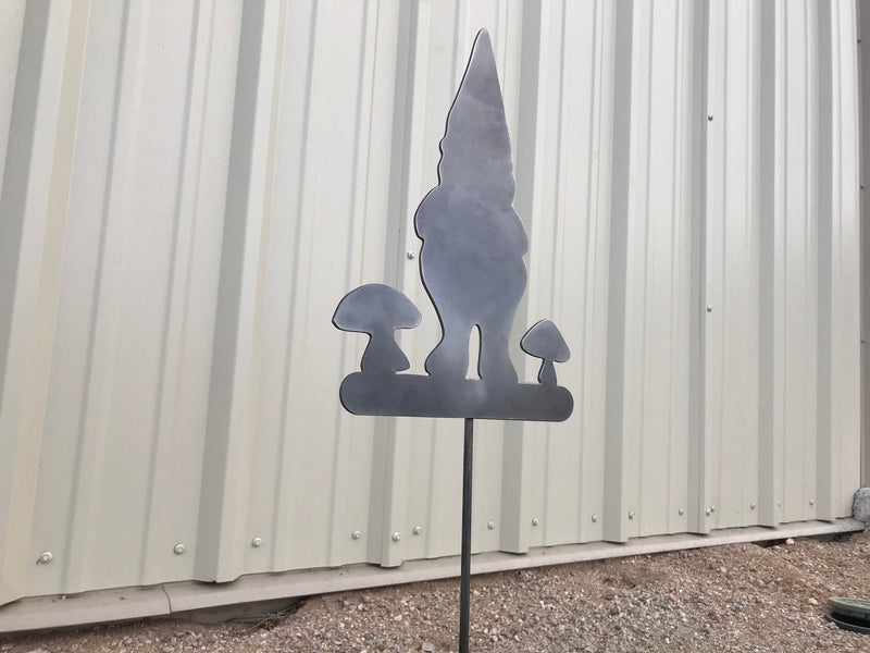 Load image into Gallery viewer, Gnome Garden Stake | Metal Gnome Garden Stake | Steel Garden Stake | Steel Gardening Décor | Garden Gnome

