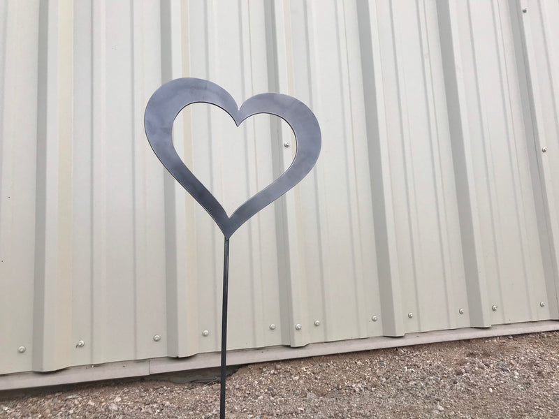 Load image into Gallery viewer, Heart Garden Stake | Metal Heart Garden Stake | Steel Garden Stake | Steel Gardening Décor | Heart
