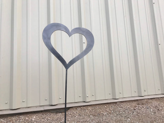 Heart Garden Stake | Metal Heart Garden Stake | Steel Garden Stake | Steel Gardening Décor | Heart