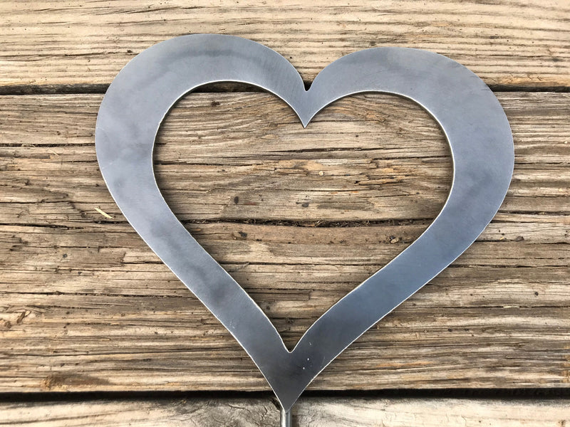 Load image into Gallery viewer, Heart Garden Stake | Metal Heart Garden Stake | Steel Garden Stake | Steel Gardening Décor | Heart
