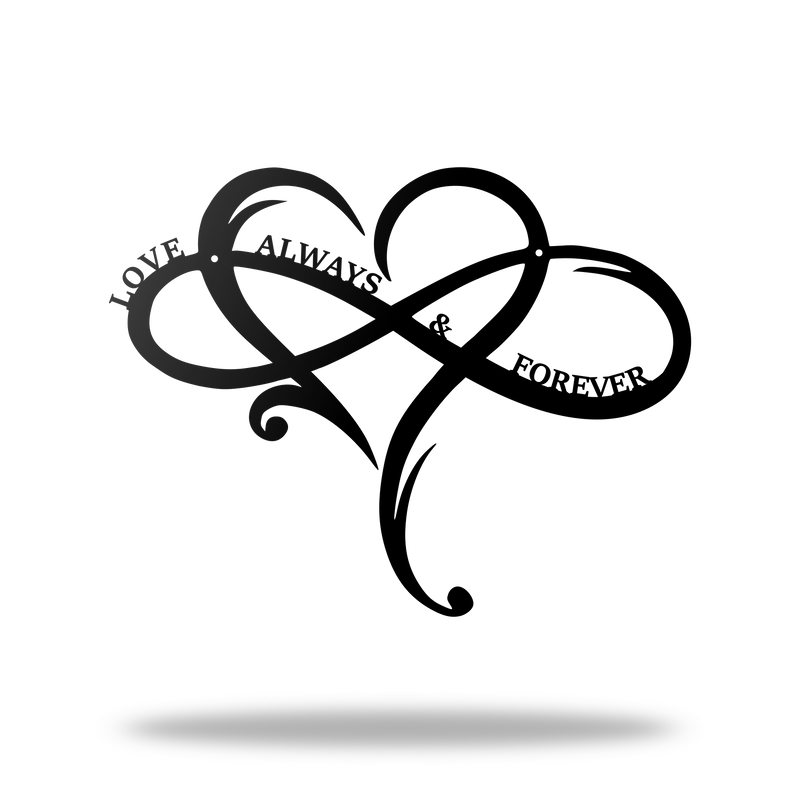 Load image into Gallery viewer, Infinity Heart Metal Sign | Infinity Sign Metal Wall | Art Metal Infinity Symbol | Heart Rustic Modern Wall Decor Wall Sign Wedding Gifts
