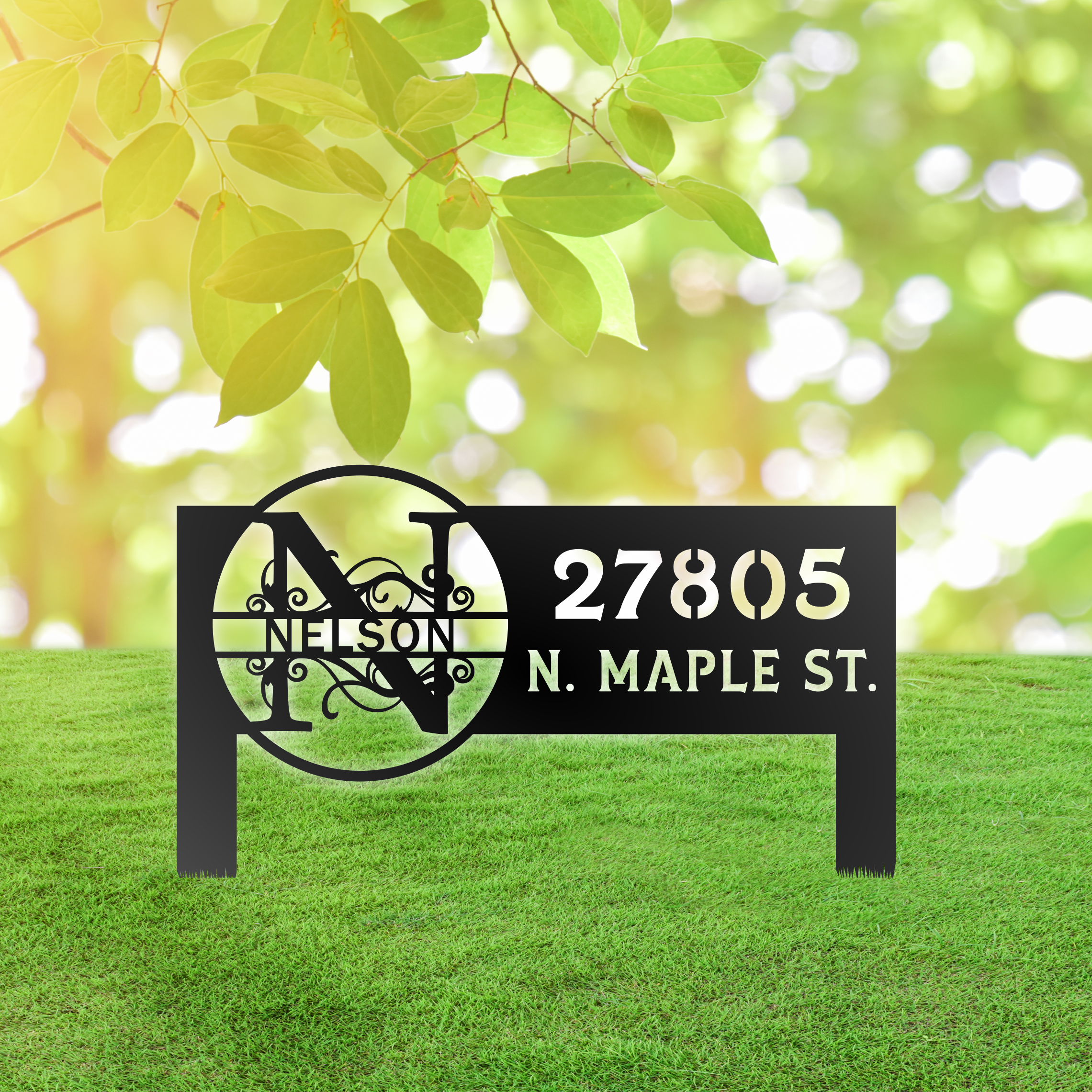 Address Logogram Monogram Address Sign – Top Notch Ironworks