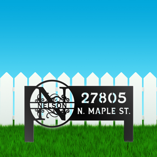 Monogram Address Sign