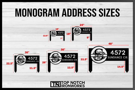 Monogram Address Sign