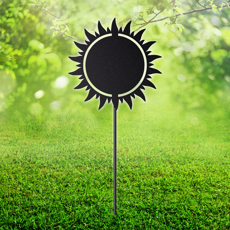 Load image into Gallery viewer, Sun Garden Stake | Metal Sun Garden Stake | Steel Garden Stake | Steel Gardening Décor | Sun
