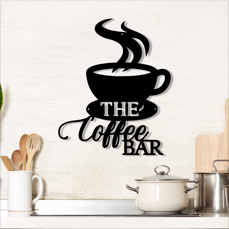 Load image into Gallery viewer, Custom Metal Signs | Kitchen Wall Decor | Metal Wall Art | Coffee Bar Sign | Coffee Sign | Personalized Coffee Bar | Custom Metal Art
