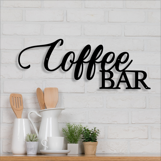 Kitchen Metal Sign | Coffee Sign | Cursive Metal Sign | Home Decor | Coffee Sign Metal | Family Word Art | Metal Word Art