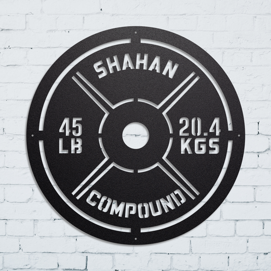 Weight Plate Gym Sign