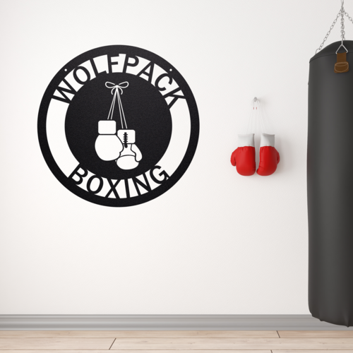 Load image into Gallery viewer, Circle Gym Sign with Custom Symbol
